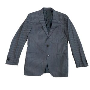 Men’s Ermenegildo Zegna Blue‎ Pinstripe Two Button Blazer Suit Jacket Trofeo 600